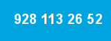 928 113 26 52 928 113 26 52